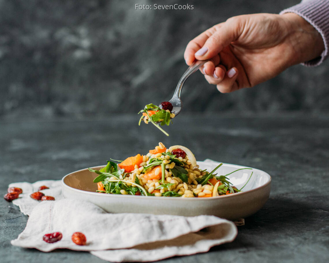 Veganes Rezept: Warmer Graupensalat 1