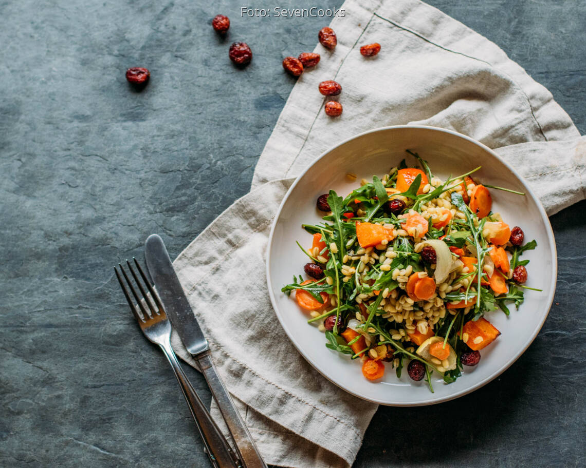 Veganes Rezept: Warmer Graupensalat 2