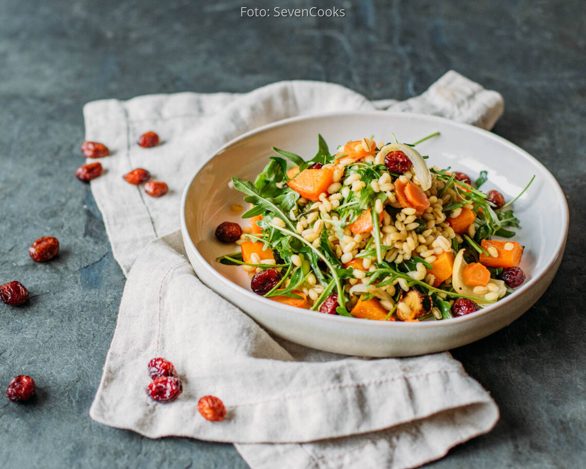 Veganes Rezept: Warmer Graupensalat 3