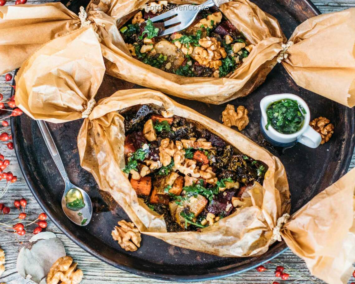 Veganes Rezept: Winter Papilotte 1