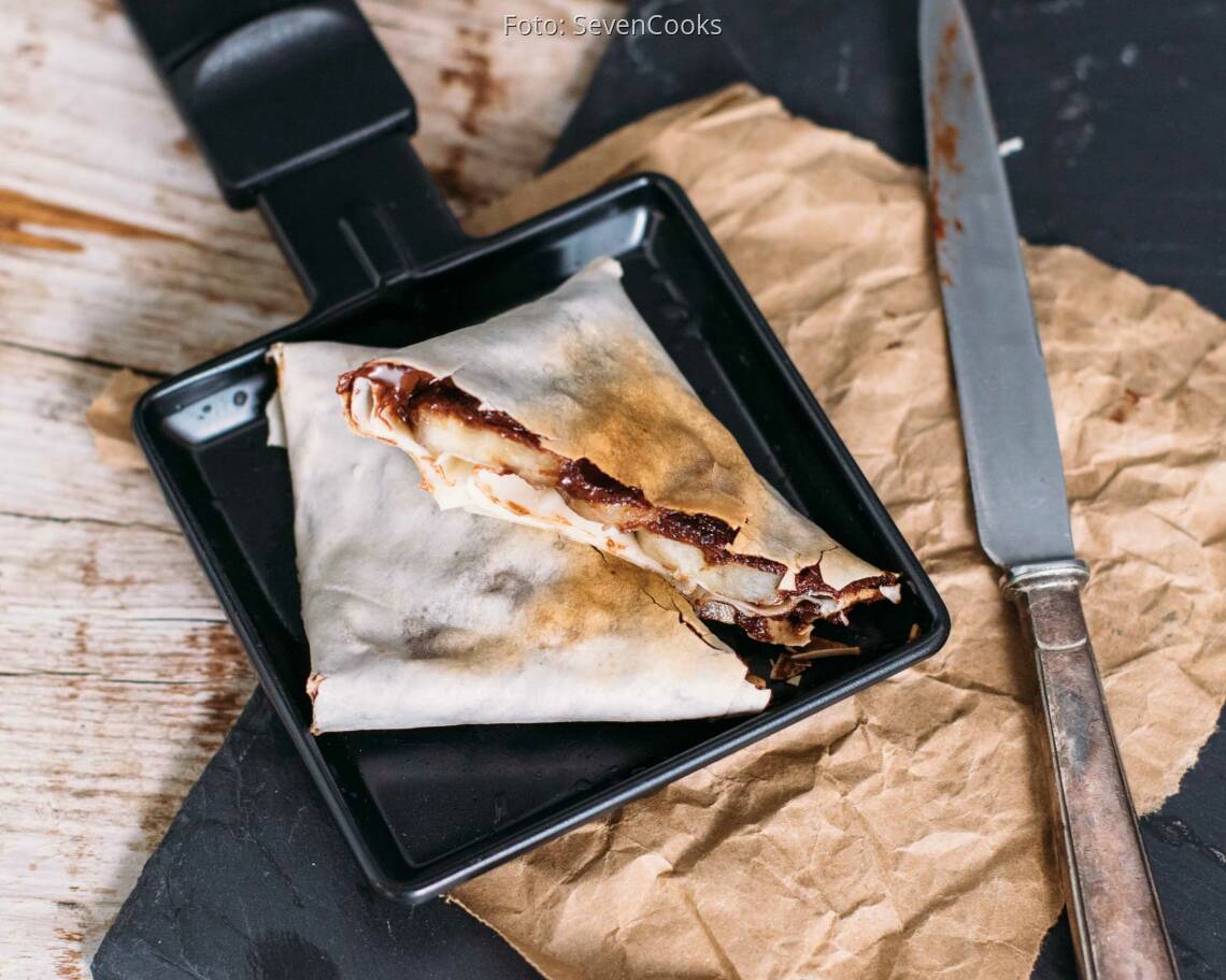 Veganes Rezept: Yufka-Schoko-Bananen-Pfännchen