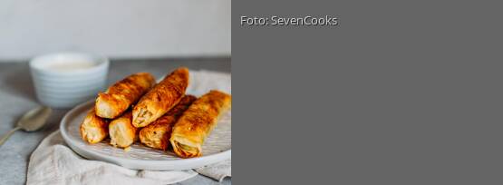 Rezeptbild für "Zigarrenbörek mit Spinat und Zwiebeln"