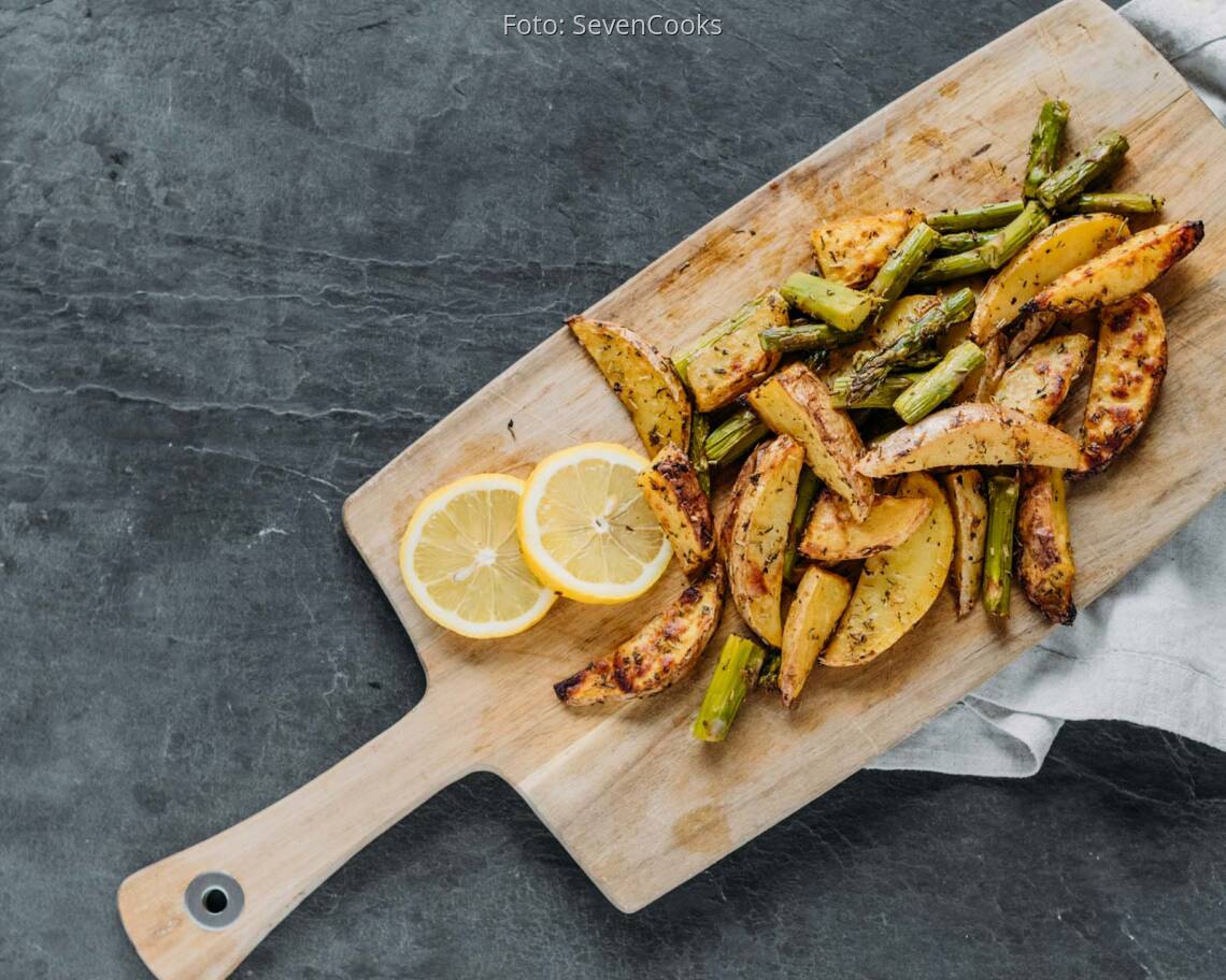 Veganes Rezept: Zitronenkartoffeln mit Spargel 3