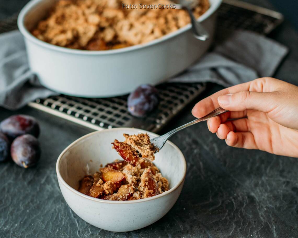 Veganes Rezept: Zwetschgencrumble 3