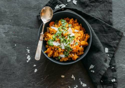 Regional, saisonal und gesund Rezept für leckeres Steckrüben-Curry.