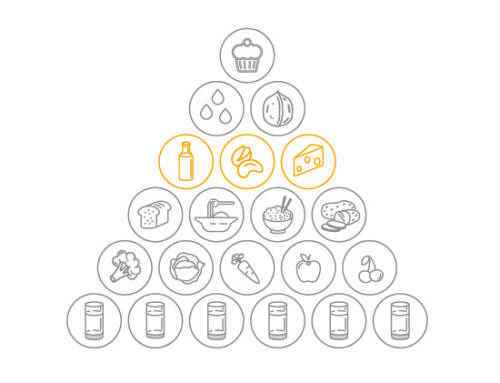 Der Anteil an eiweißreichen Lebensmitteln in der vegetarischen Ernährungspyramide von SevenCooks