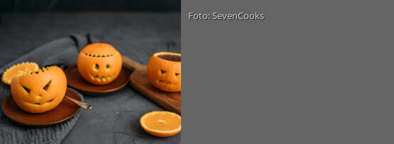 Rezeptbild für "Halloween Orangen mit Schokopudding"