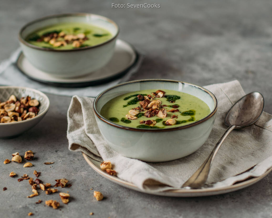 Vegetarisches Gericht: Bärlauch-Blumenkohl-Suppe 3