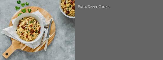 Rezeptbild für "Pasta mit getrockneten Tomaten und Mozzarella"