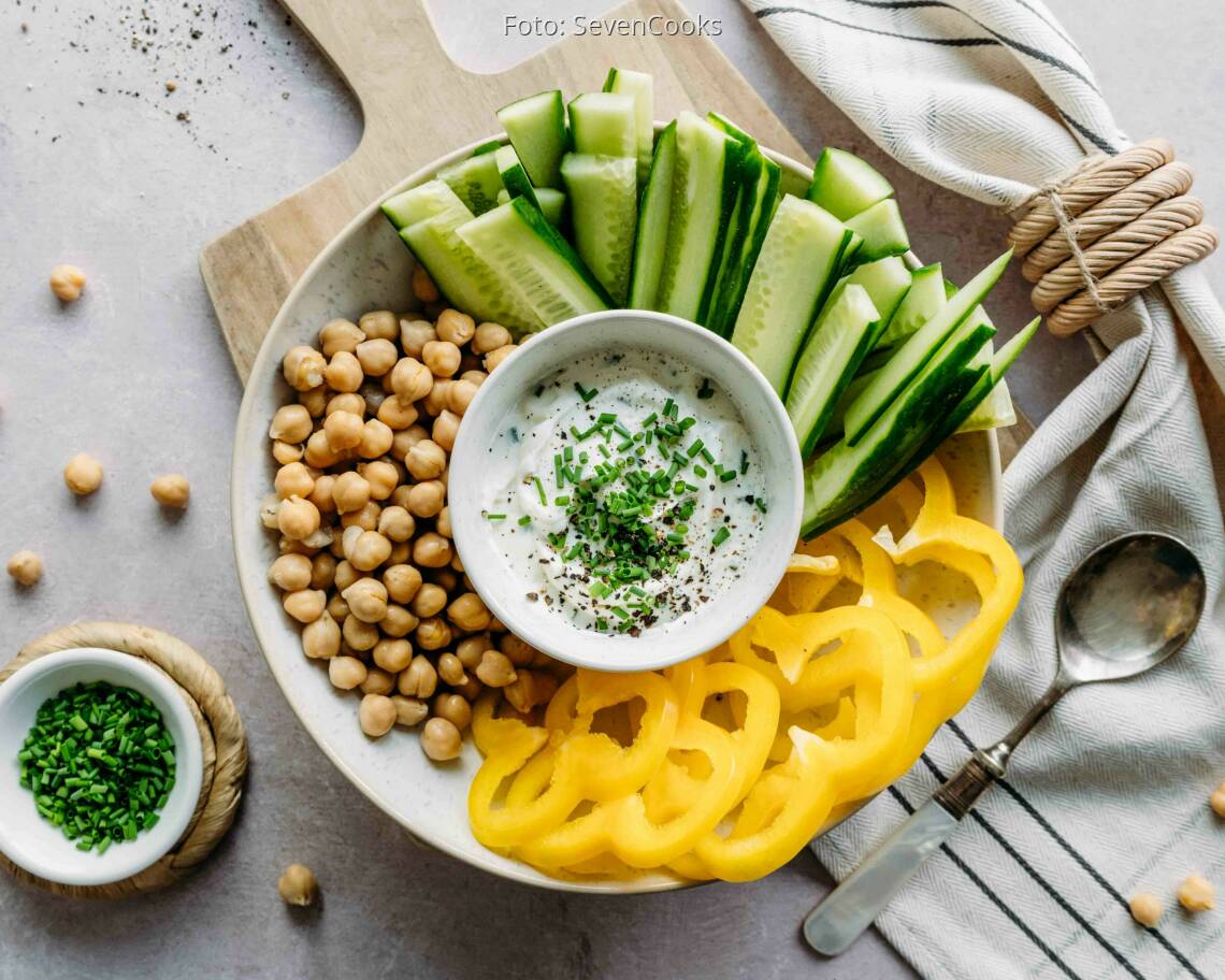 Vegetarisches Rezept: 5 Zutaten Bowl mit Quark