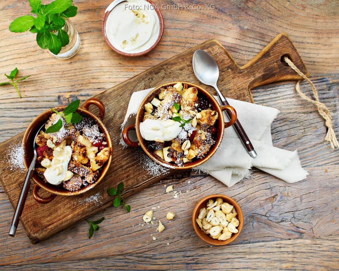 Vegetarisches Rezept Apfel-Beeren-Crumble von NOA