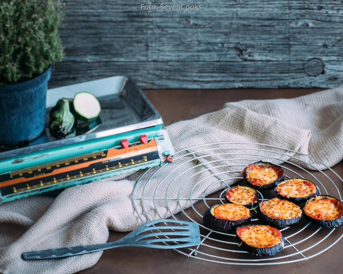 Vegetarisches Rezept: Auberginen-Pizzetta