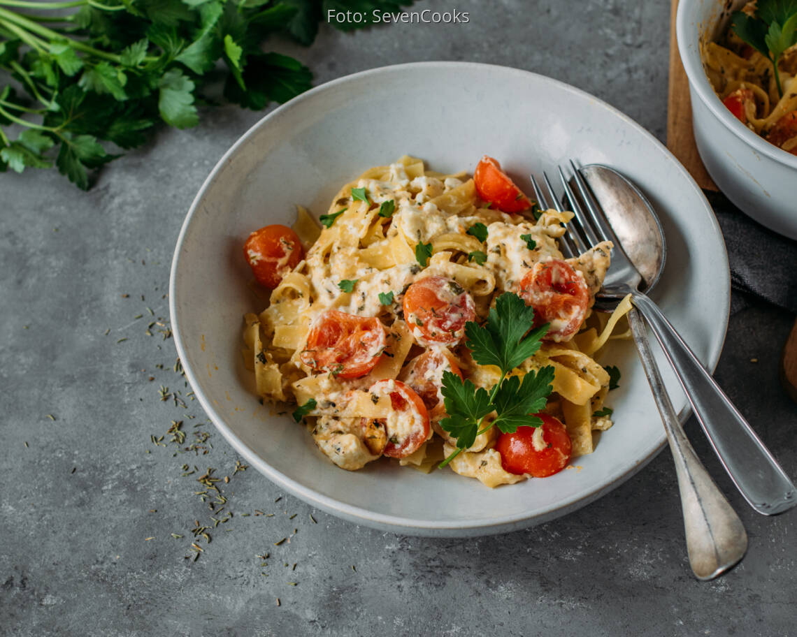 Vegetarisches Rezept: Baked Feta Pasta 2