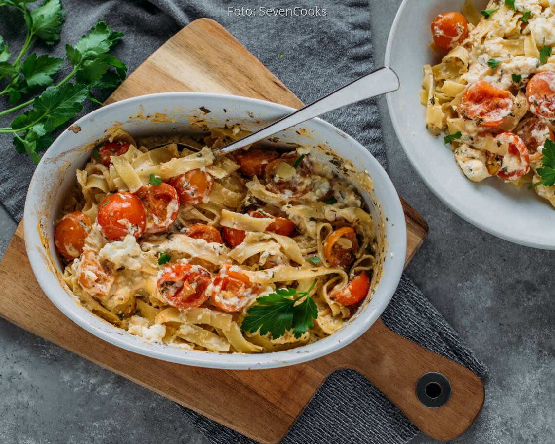 Vegetarisches Rezept: Baked Feta Pasta 3