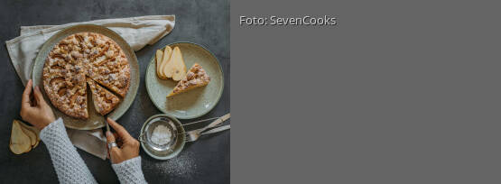 Rezeptbild für "Birnenkuchen mit Vanillepudding"