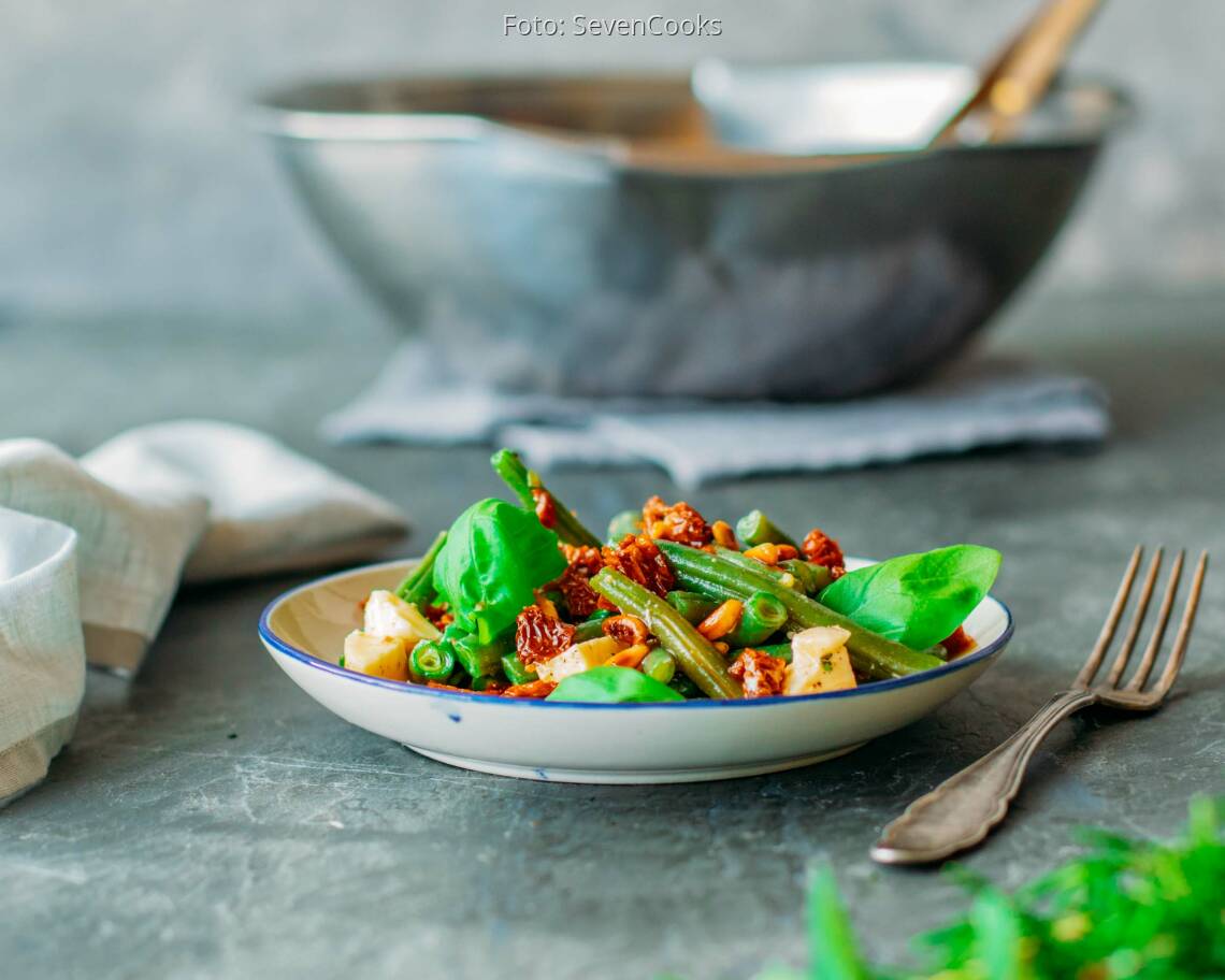 Vegetarisches Rezept: Bohnensalat mit Mozzarella 1