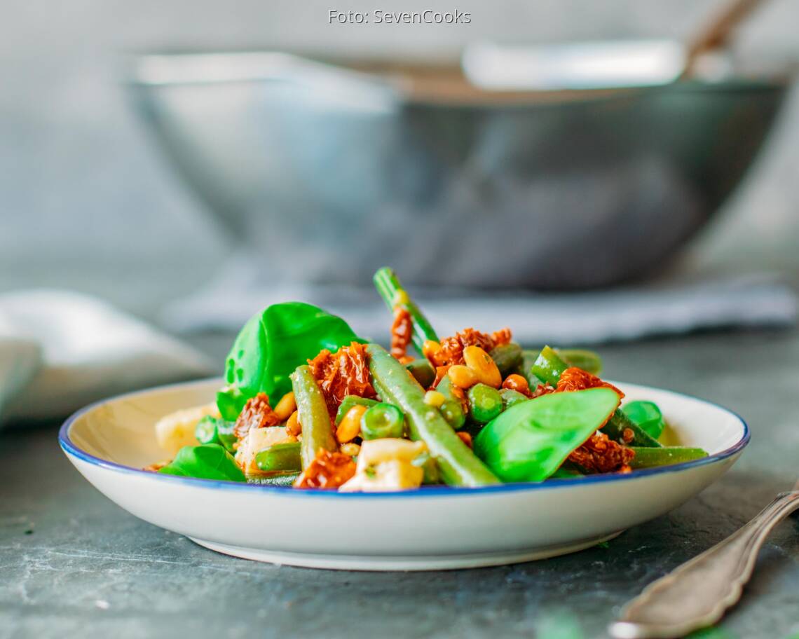 Vegetarisches Rezept: Bohnensalat mit Mozzarella 3