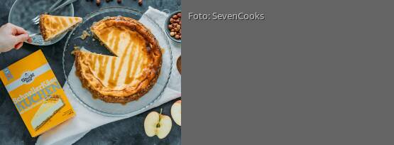 Rezeptbild für "Bratapfel-Käsekuchen mit Karamell"