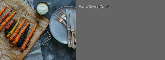 Rezeptbild für "Bunte Möhren aus dem Ofen"