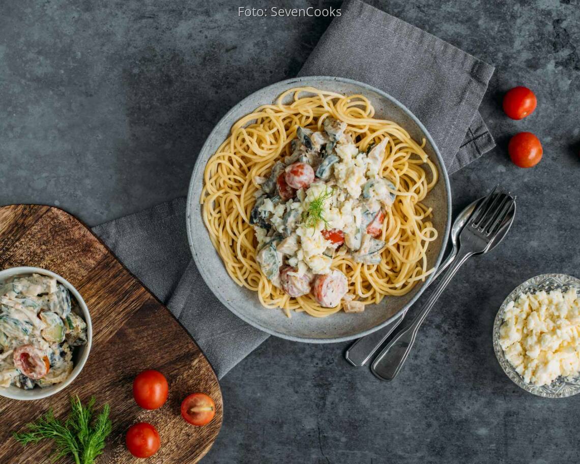 Vegetarisches Rezept: Bunter Pastateller 2