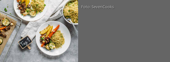 Rezeptbild für "Buntes Meal-Prep 1: Ofengemüse mit Couscous"