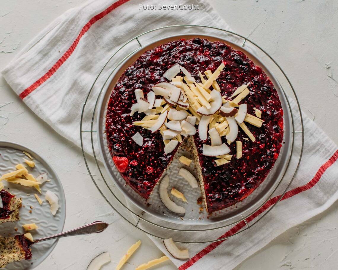 Vegetarisches Rezept: Chia-Beeren-Kuchen 1