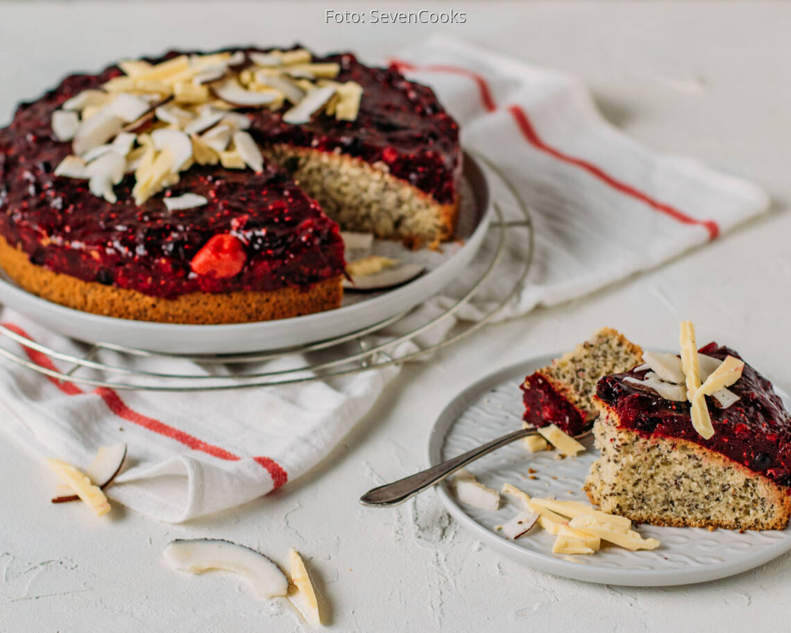 Vegetarisches Rezept: Chia-Beeren-Kuchen 2