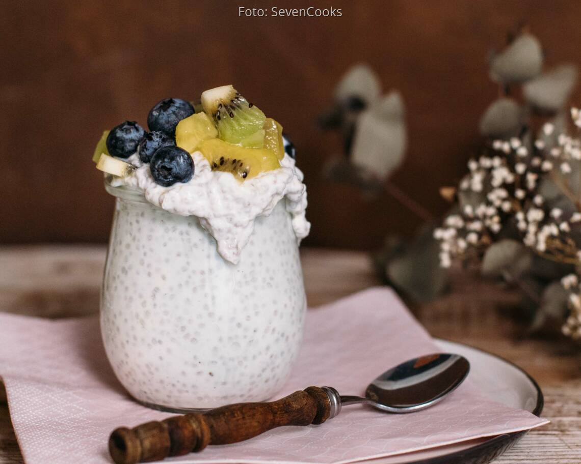Vegetarisches Rezept: Chiapudding mit Skyr