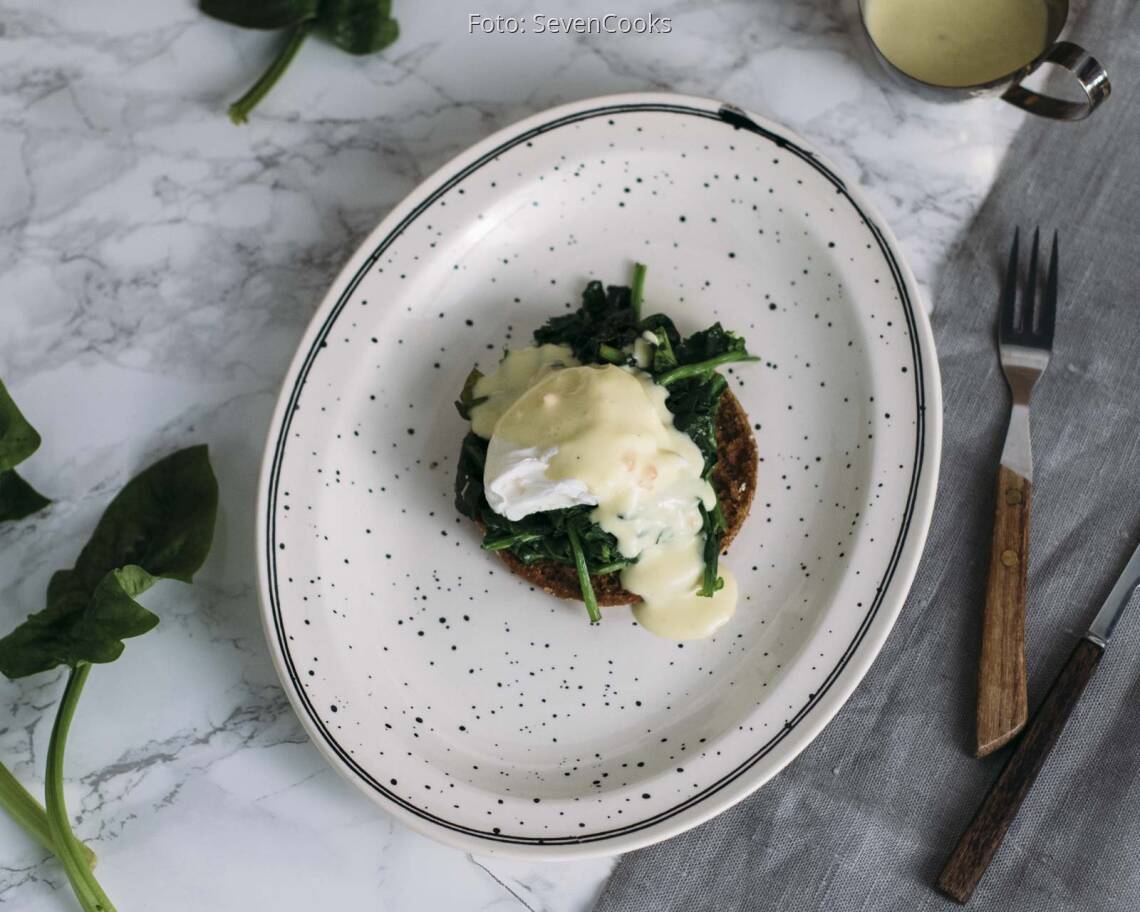 Vegetarisches Rezept: Eggs Florentine