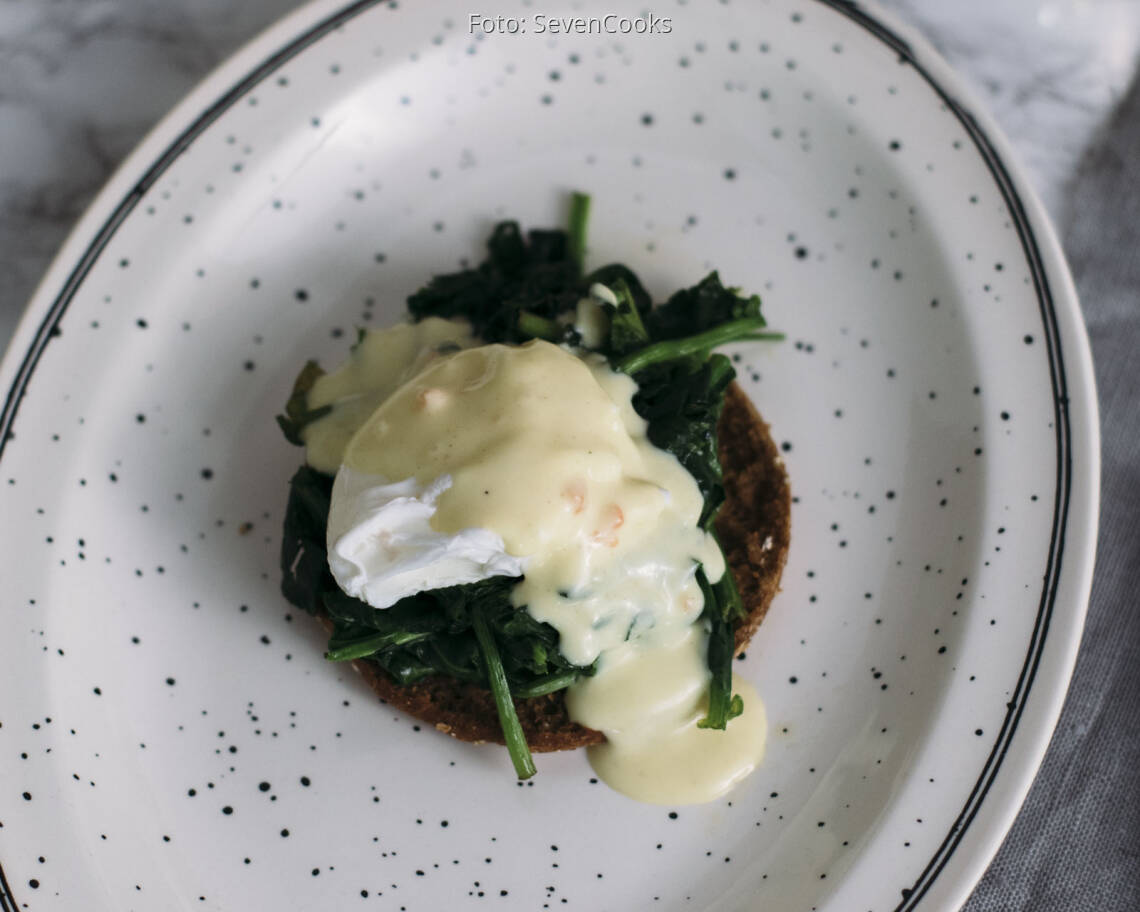 Vegetarisches Rezept: Eggs Florentine