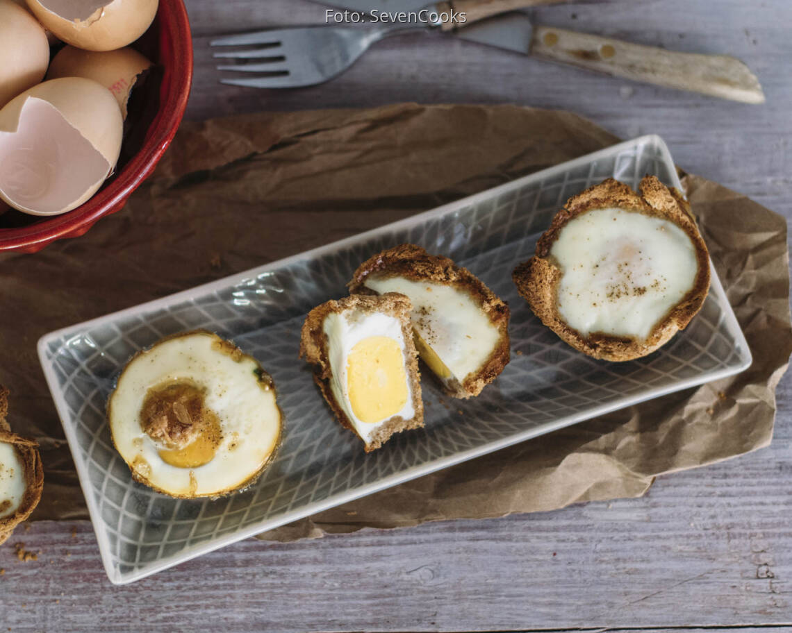 Vegetarisches Rezept: Ei-Toast-Muffins 1
