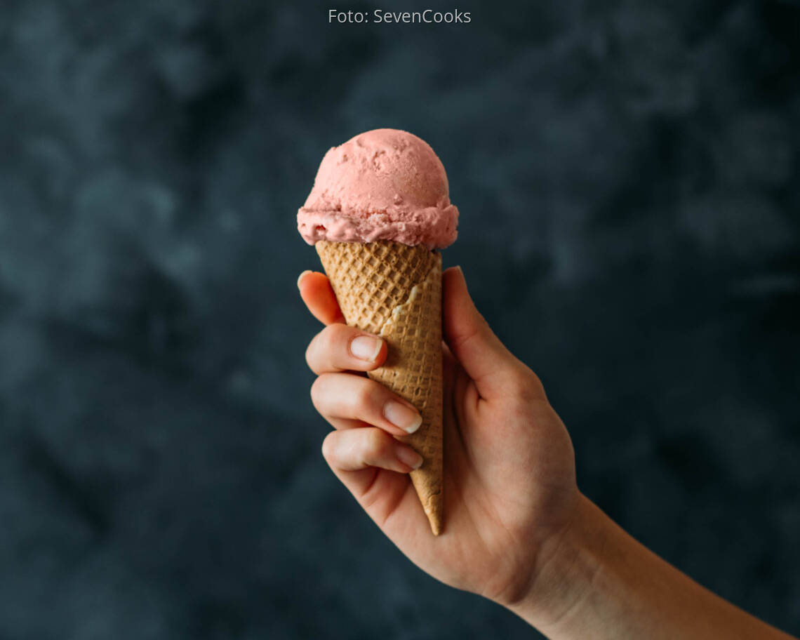 Vegetarisches Rezept: Erdbeereis