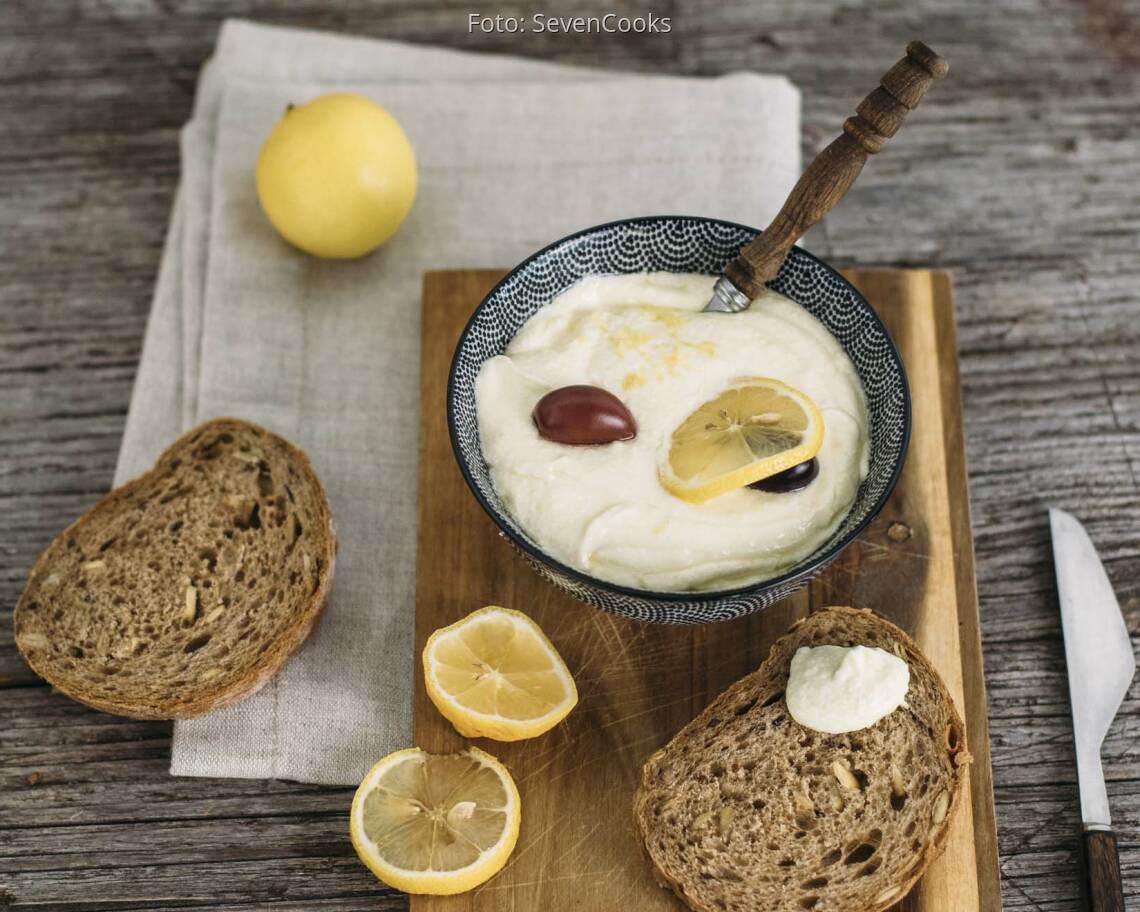 Vegetarisches Rezept: Feta-Zitronen-Dip