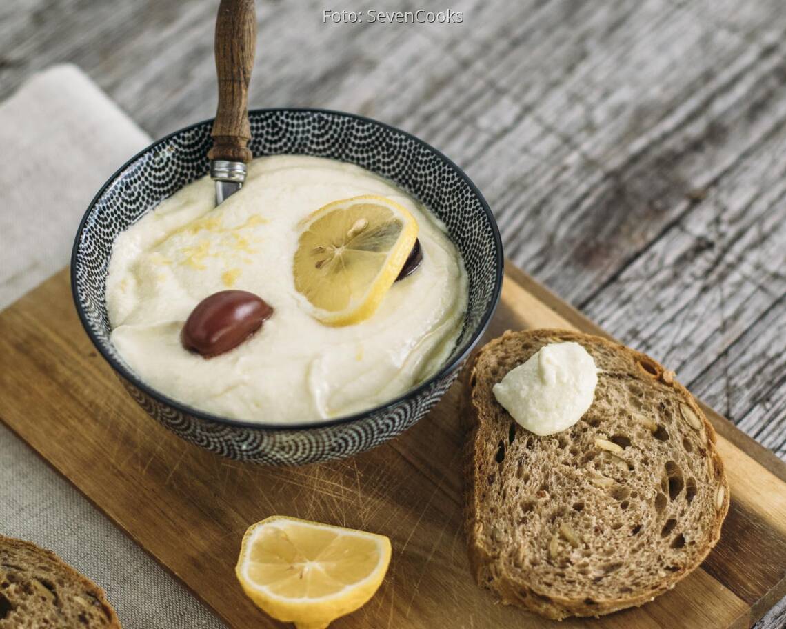 Vegetarisches Rezept: Feta-Zitronen-Dip