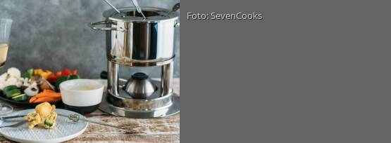 Rezeptbild für "Fondue mit Gemüse im Bierteig"