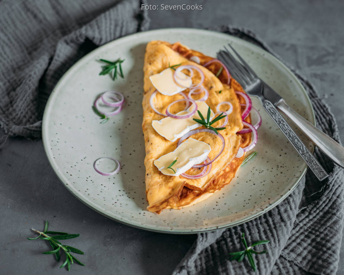 Vegetarisches Rezept: Französisches Omelett mit Brie 1