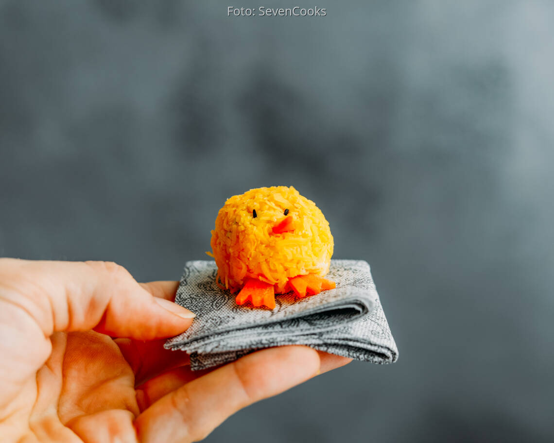 Vegetarisches Rezept: Frischkäse Küken 1