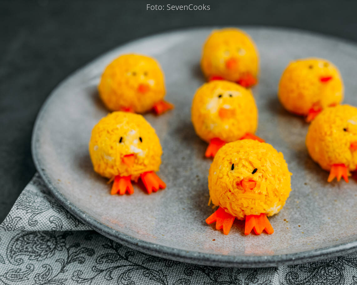 Vegetarisches Rezept: Frischkäse Küken 2