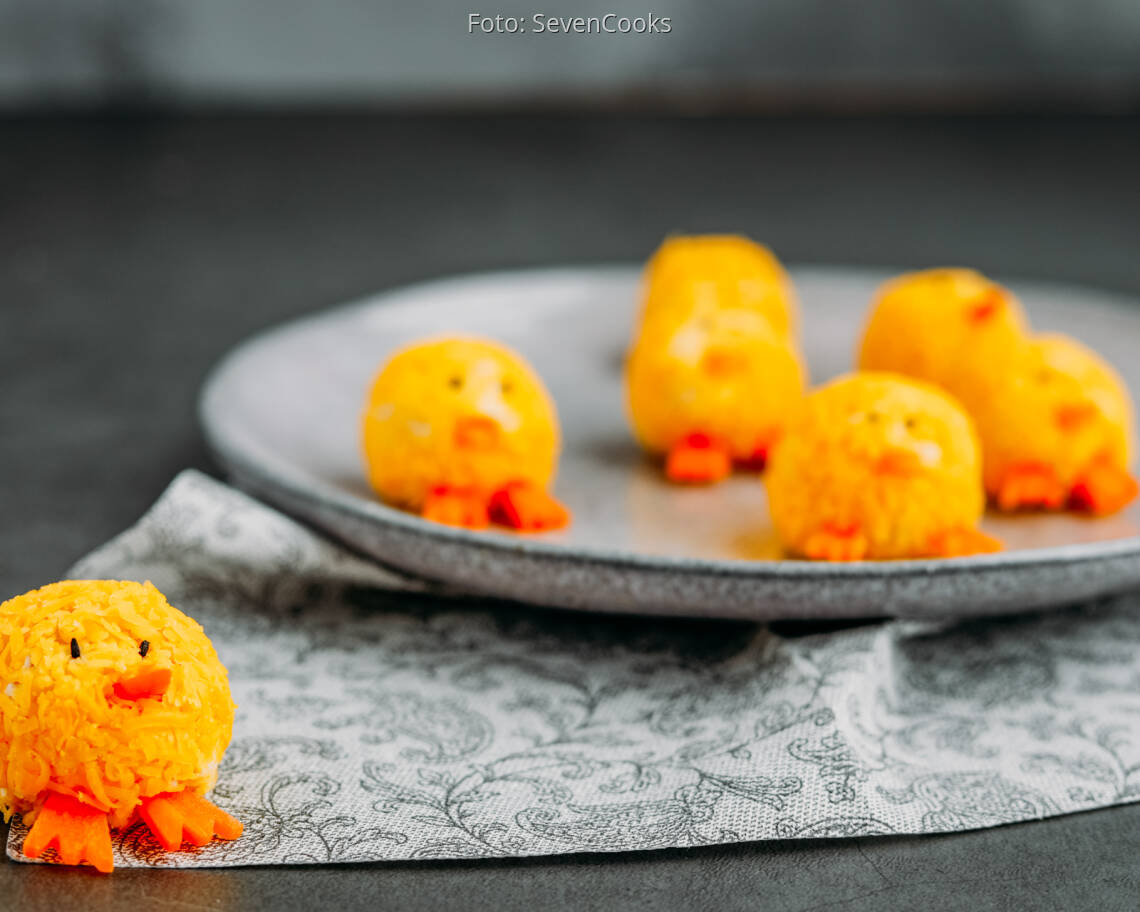 Vegetarisches Rezept: Frischkäse Küken 3