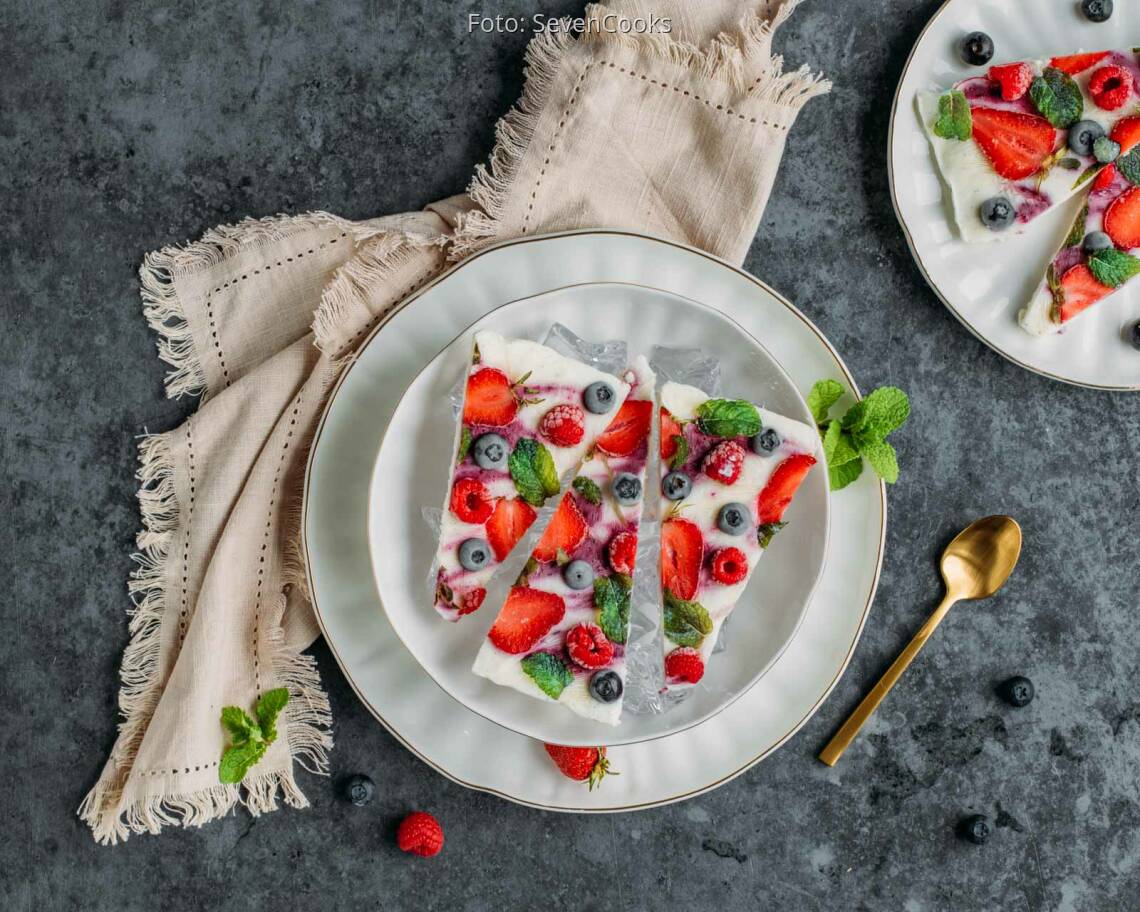Vegetarisches Rezept: Frozen Yoghurt Berry Barks 1