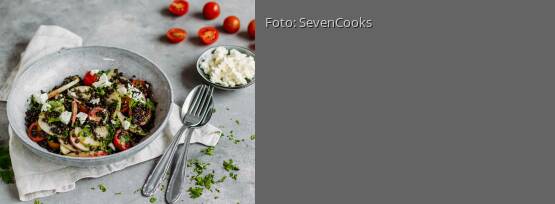 Rezeptbild für "Fruchtiger Belugalinsensalat"