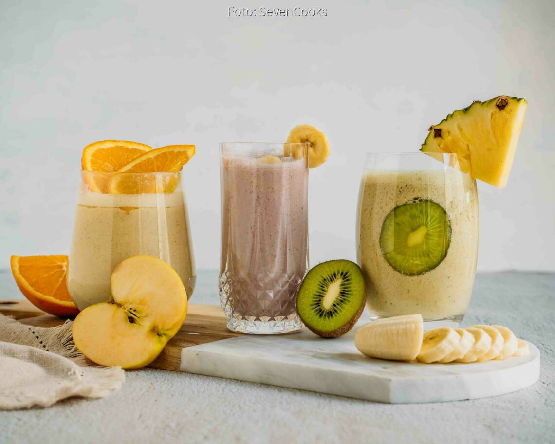Vegetarisches Rezept: Fruchtiger Frühstück Smoothie
