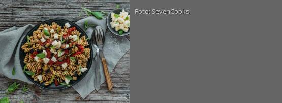 Rezeptbild für "Fusilli mit Auberginen und Mozzarella"