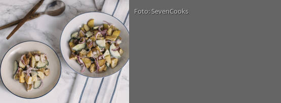 Rezeptbild für "Gebackener Kartoffelsalat mit Joghurtdressing"