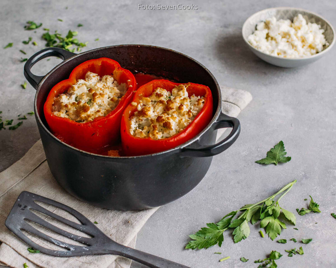 Vegetarisches Rezept: Gefüllte Paprika