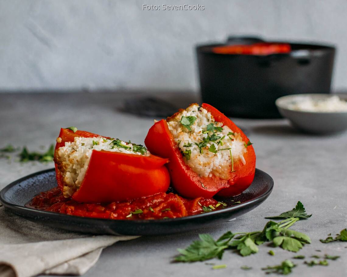 Vegetarisches Rezept: Gefüllte Paprika