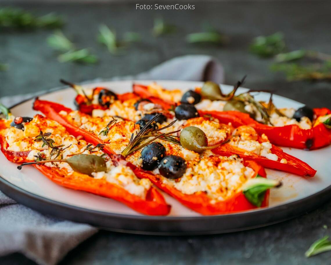 Vegetarisches Rezept: Gefüllte Paprika vom Grill 2