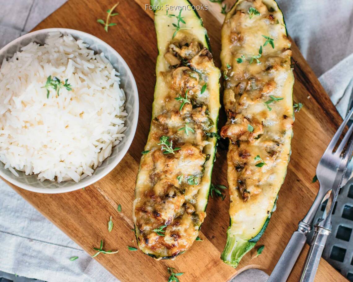 Vegetarisches Rezept: Gefüllte Zucchini_3
