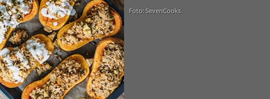 Rezeptbild für "Gefüllter Butternuss-Kürbis"