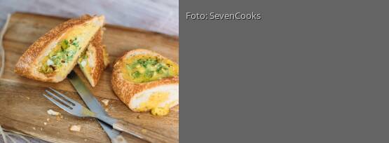 Rezeptbild für "Gefülltes Baguette mit Ei"